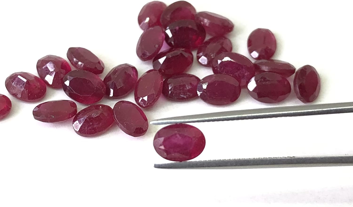Red Ruby Oval Shape Cut Faceted Loose Gemstone Size 4x3 mm, 5x3 mm, 5x4 mm, 6x4 mm, 7x5 mm, 8x6 mm, 9x7 mm, 10x8 mm, 11x9 mm & 12x10 mm Medium Quality All Matching Stones Perfect For Making Jewelry, Price For 1 Piece