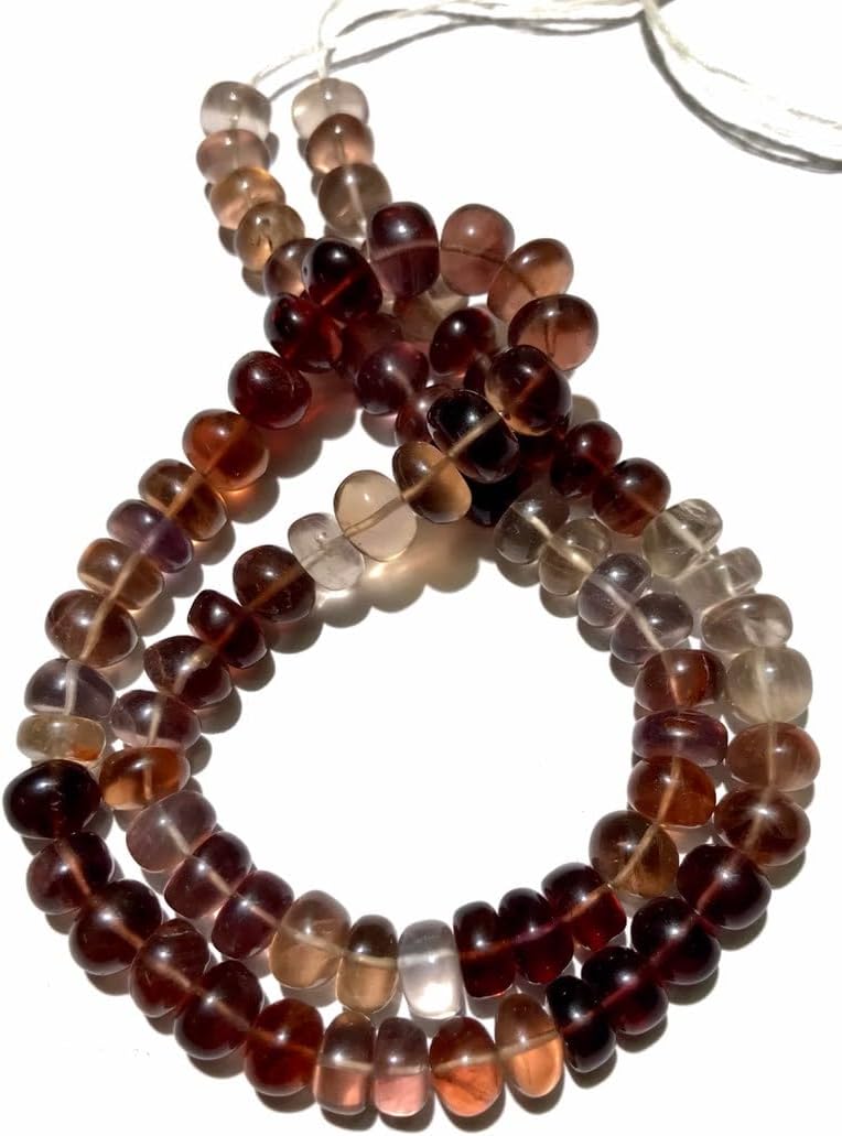 Natural Multi Spinel roundelle Smooth Beads 7-8 MM 16 inch Long String Jewelry Making Gemstone Beads for Necklace Bracelet