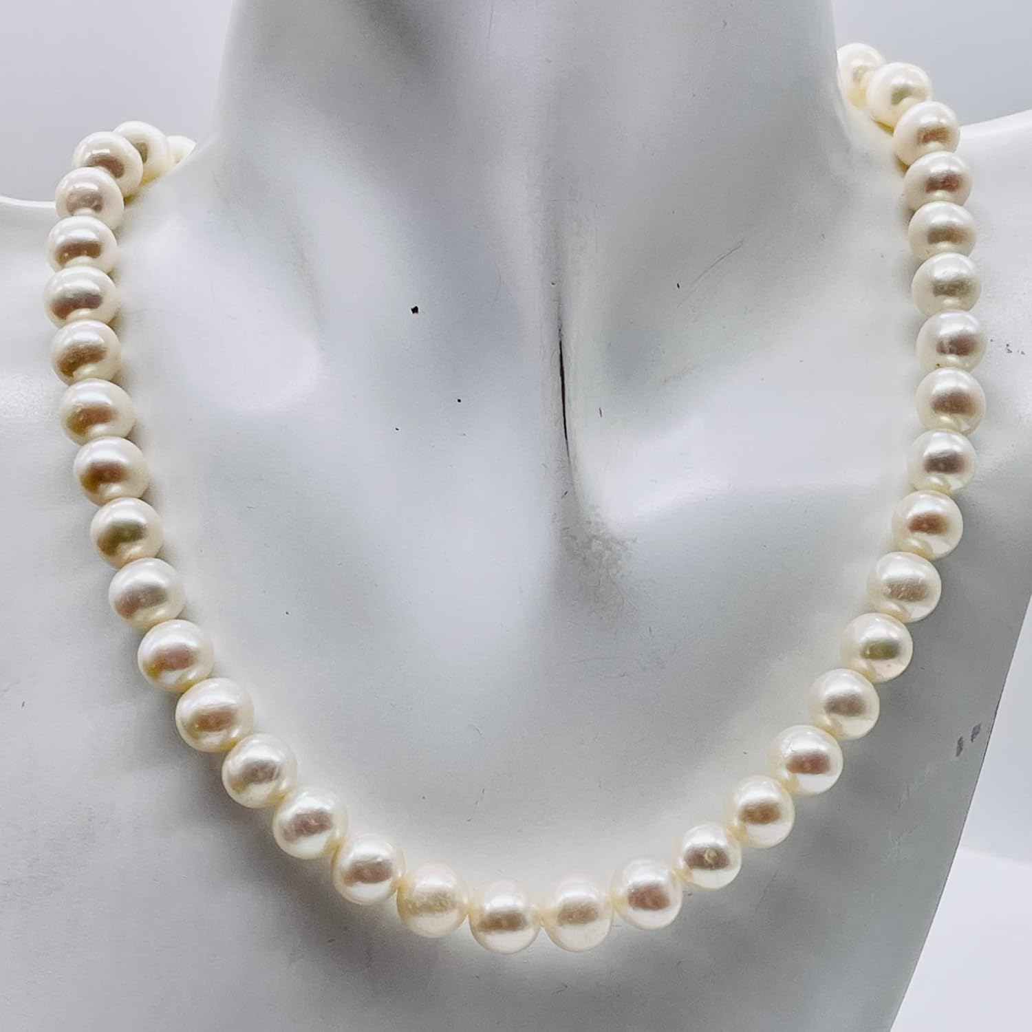 Natural Creamy Satin 8 to 9mm Pearl Strand 102639 for Jewelry Making