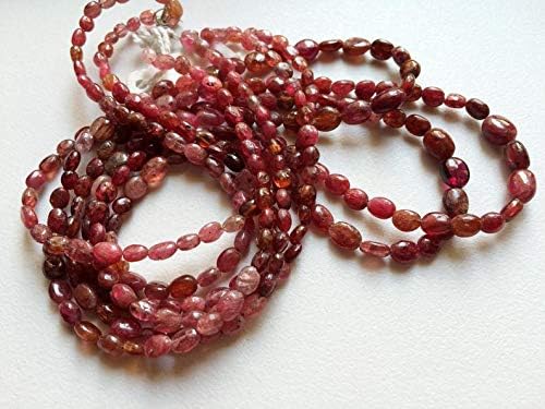 JEWELZ ruby - ruby plain oval beads, ruby necklace, ruby jewelry, ruby stone, genuine ruby necklace, 6x5mm, 20 inch strand