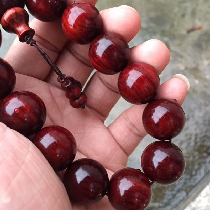 小叶紫檀高油密酒红玻璃质感1.8X13 佛珠手串手链念珠 颗颗圆润(小叶紫檀1.8 * 1.3手串)