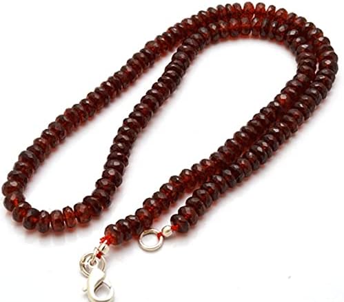 BEADS GEMSTONE 1 Strand Natural 16 Inches Strands, Natural Super Large brown Hessonite Garnet Faceted Roundels beads.Necklace 5 to 5.5 mm Code-HIGH-28326