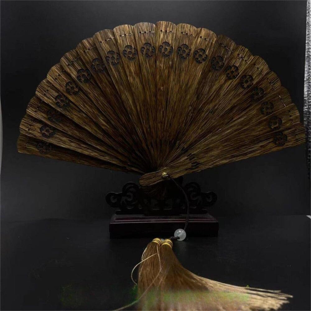 Agarwood Handmade China Hainan Agarwood Fan Hainan Agarwood Fold Fan Furnishing Articles