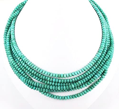 Mexican Turquoise 5mm Rondelle Beads Sea Green Blue 18