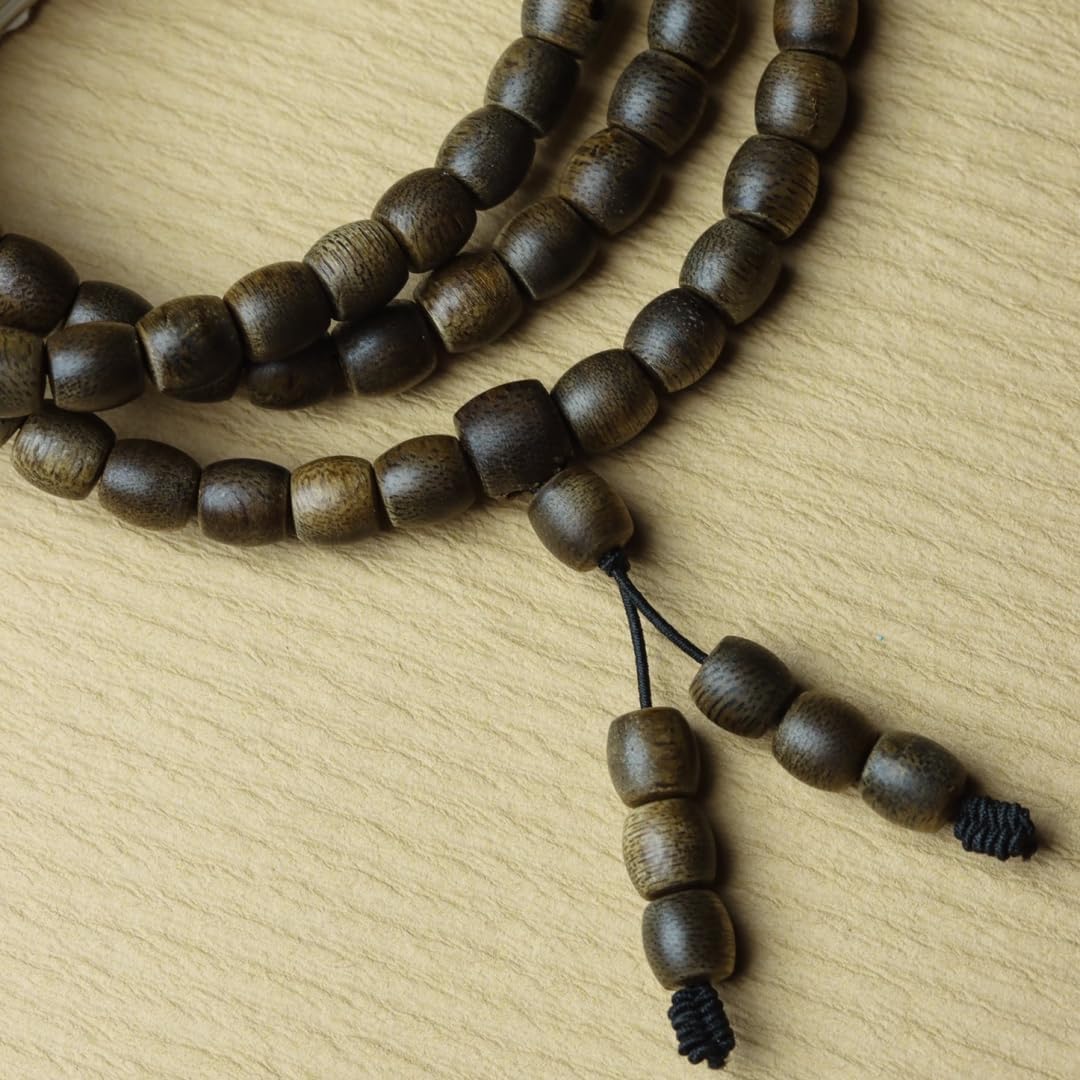 Vietnam Nha Trang Agarwood White Aquilaria Rosary 9-Point Sinking Water Multiple-Layer Old-Growth Barrel Beads 8mm x 108 Beads Floral Honey Aroma