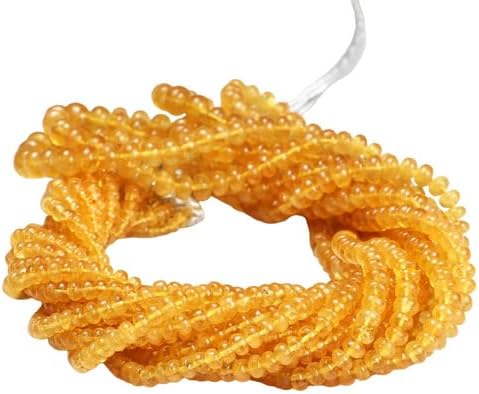 AA Quality Yellow Aquamarine Smooth Rondelle Beads, 3 mm - 7 mm, Aquamarine Rondelle Beads, Aquamarine Jewelry Making Beads CHIK-STRD-67910