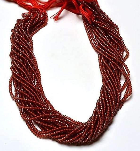 Natural 13 Inches Super RED Garnet Beads Micro Faceted Rondelle Beads 2.5 MM lot of 25 Strands CHIK-STRD-98269