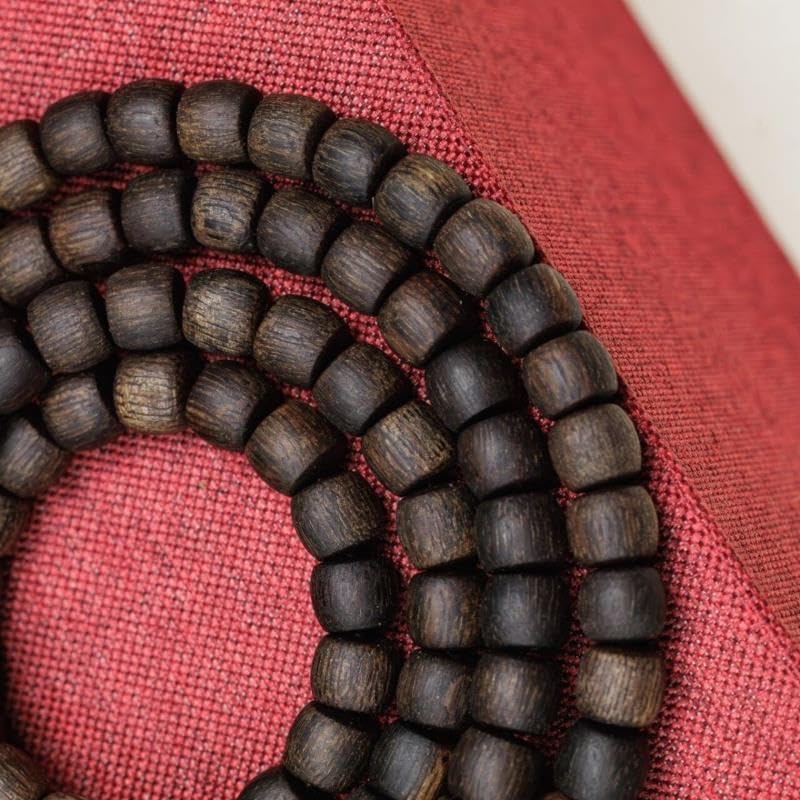 Vietnamese Huian Agarwood Prayer Beads 6×7mm, 29.5g Rich and Oily Milky Sweet Aroma Sinks in Water