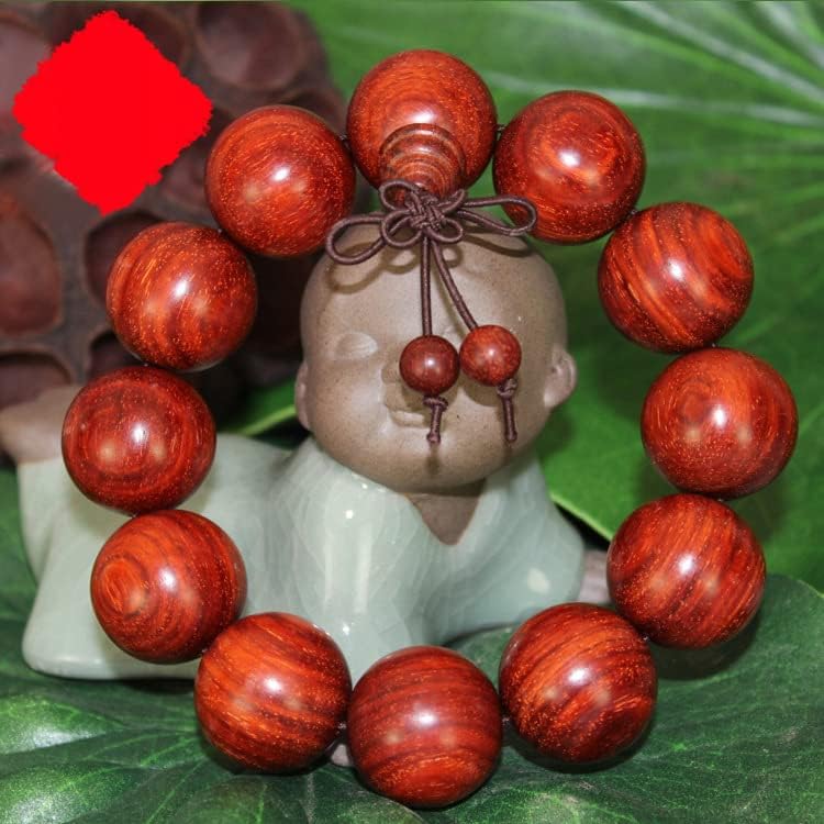 Mascot Wooden Crafts Wood Carving Art Wood Decoration Artwork 印度小叶紫檀手串佛珠 挑选略带星 高密度70克以上20MM小叶紫(紫檀高密带金星18mm)