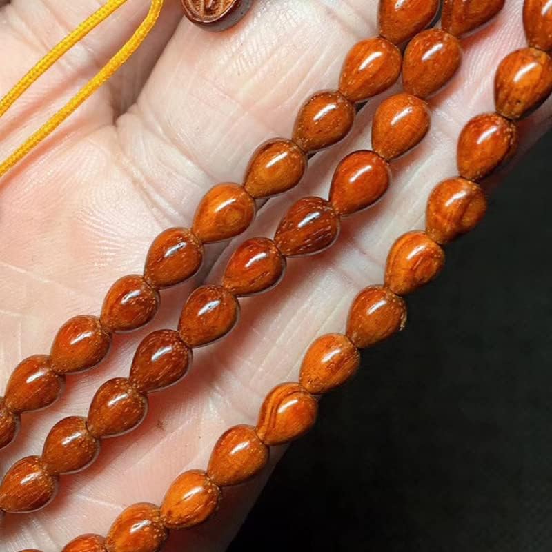 Mascot Wooden Crafts Wood Carving Art Wood Decoration Artwork 小叶紫檀3*5水滴带星 珠子圆润饱满光滑细腻搭配可爱蝴蝶女士念珠(小叶紫檀水滴搭配蝴蝶款)