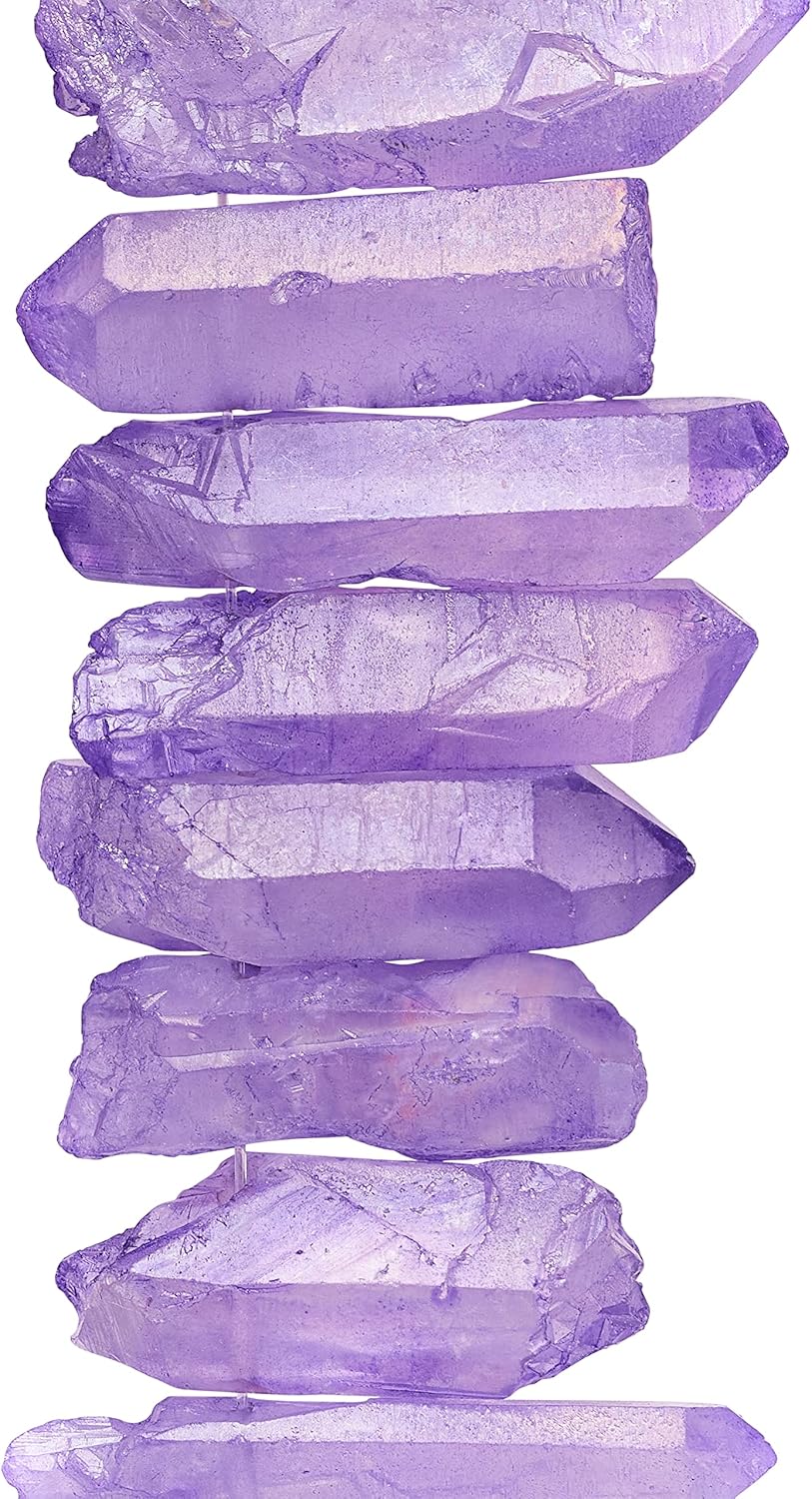 Bead Landing Lavender Aurora Borealis Crystal Stick Beads, 12 Pack