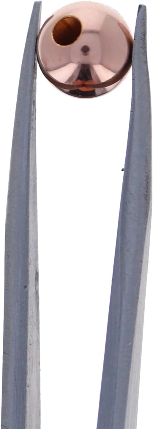 Rose Gold Filled 5mm Round Beads, 100 Pieces of 5mm Sterling Silver Round Beads with Pink Rose Gold Filling, Seamless Rose Gold Beads, 14k