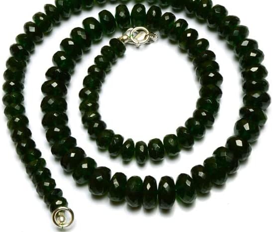 BEADS GEMSTONE Natural Chrome Diopside Gemstone 7-10 MM Teardrop Briolettes 17 Inch Long 1 Strand Code-HIGH-11092