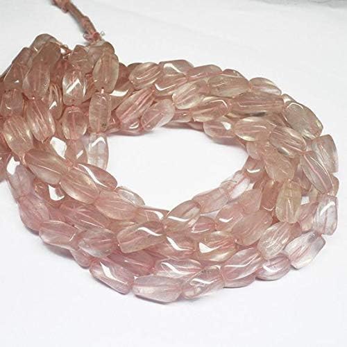 1 strand rose quartz tube smooth 17'' long strand gemstone beads, jewelry supplies for jewelry making, bulk beads, for meditation jewellery gemstone size 15mm to 2mm1mm