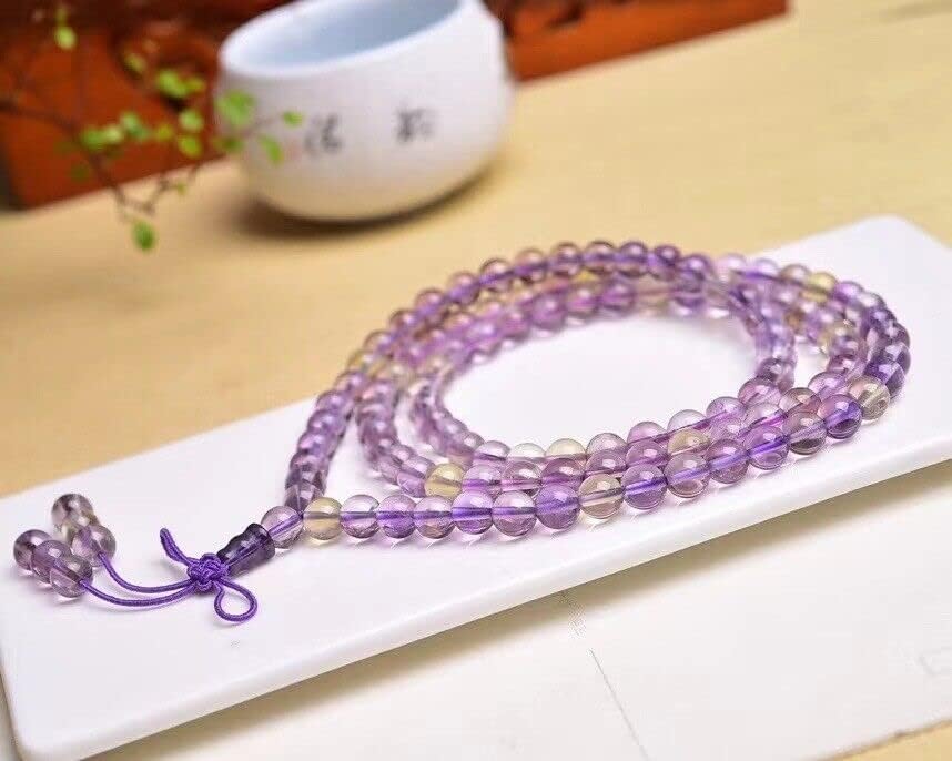 NOVAGEM 1 Pcs 108 Beads 6Mm Natural Lavender Amethyst Crystal Healing Stretch Bracelet K3780