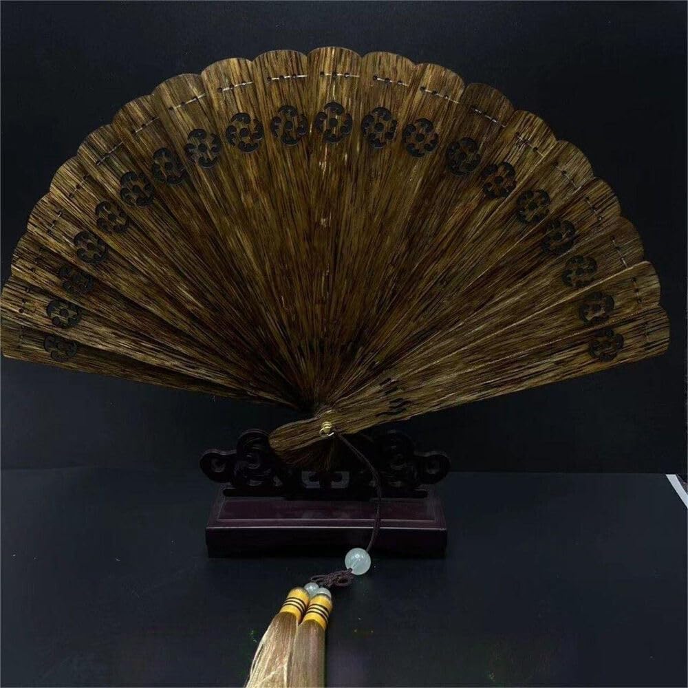 Agarwood Handmade China Hainan Agarwood Fan Hainan Agarwood Fold Fan Furnishing Articles