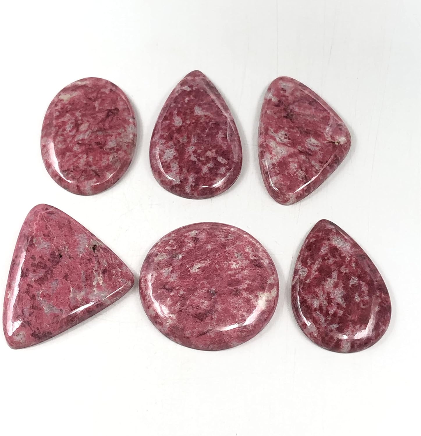 Natural THULITE Gemstone Loose Cabochon Lot For Jewelry Making, Loose Gemstone For Ring, Earring & Pendant Necklace, Jewelry Making Cabochons, Healing Gemstones