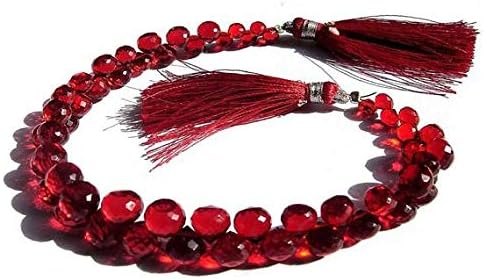 13 inch natural beads strand of 5-8mm faceted onion red quartz gemstone briolletes beads for DIY jewelry - necklace, bracelet, earring, ring.