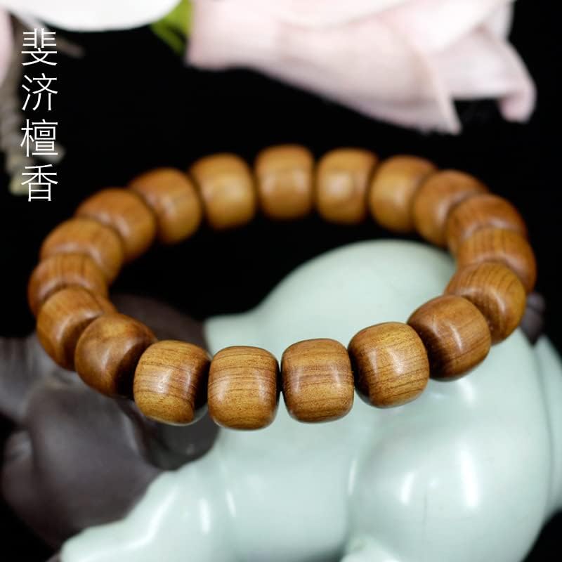 斐济檀香桶珠1.3 * 1.1 * 19颗手串念珠手持 男女款佛珠手链(斐济檀香桶珠)