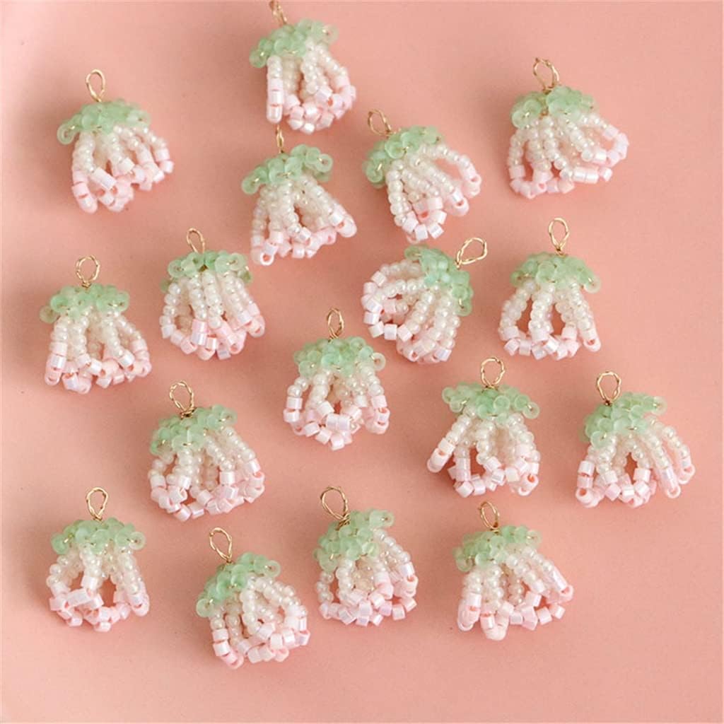 SIDUFHAOPKLL Handmade DIY Jewellery Beaded Flower Pendant Earrings Accessory Material Kit