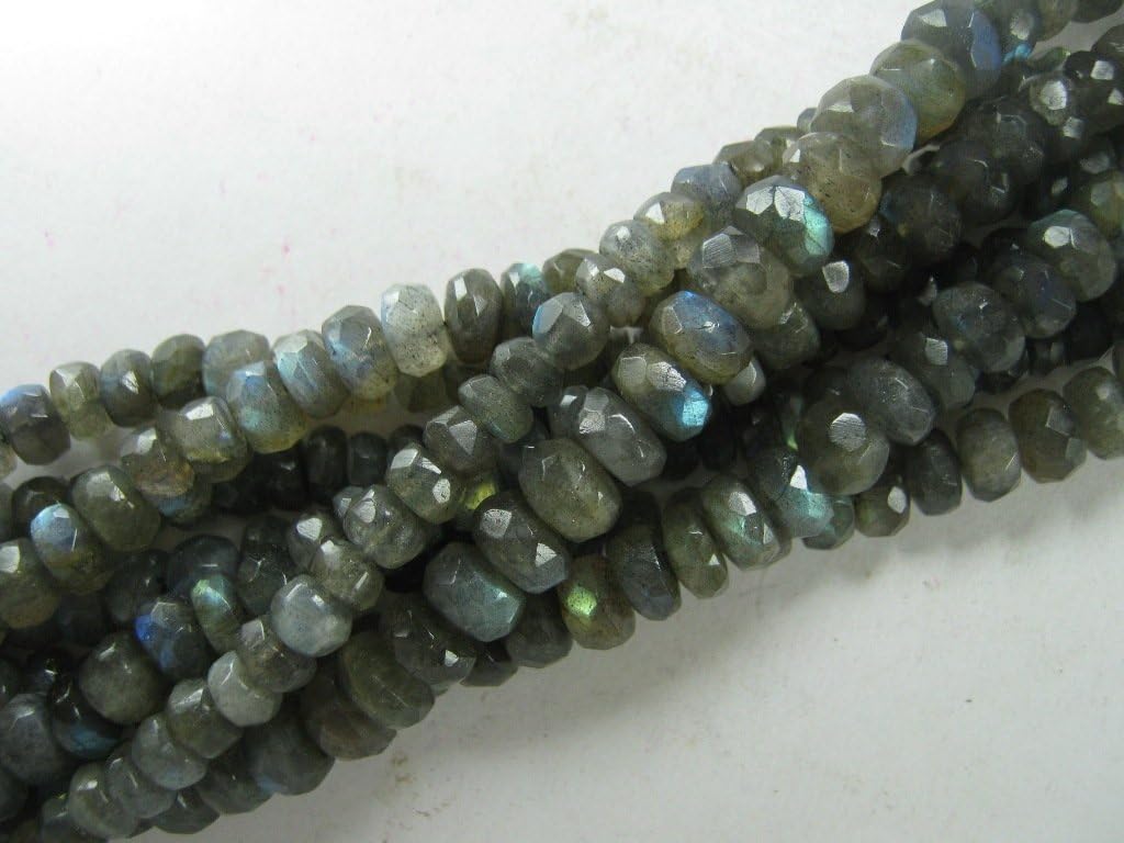 11-13mm Faceted Natural Labradorite Rondelle Beads Strand, 10 Inches Long Strand, Jewelry Making Beads Supplies