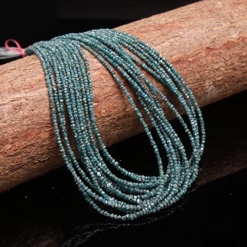 Blue Diamond Uncut Beads 2-3mm Conflict Free Diamond Fancy Shape Raw Beads DIY Jewerllery Making