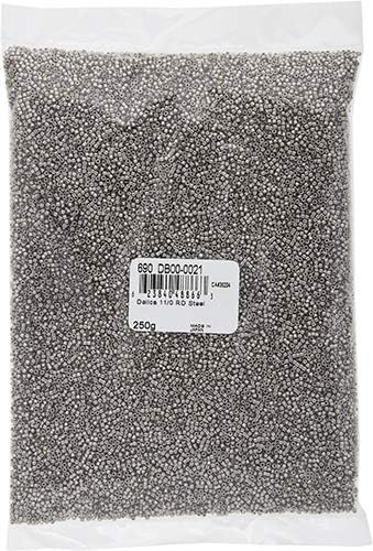 Miyuki Delica 11/0 - Steel DB0021-250gms Bag of Japanese Glass Beads Bulk Bag of Japanese Glass Beads
