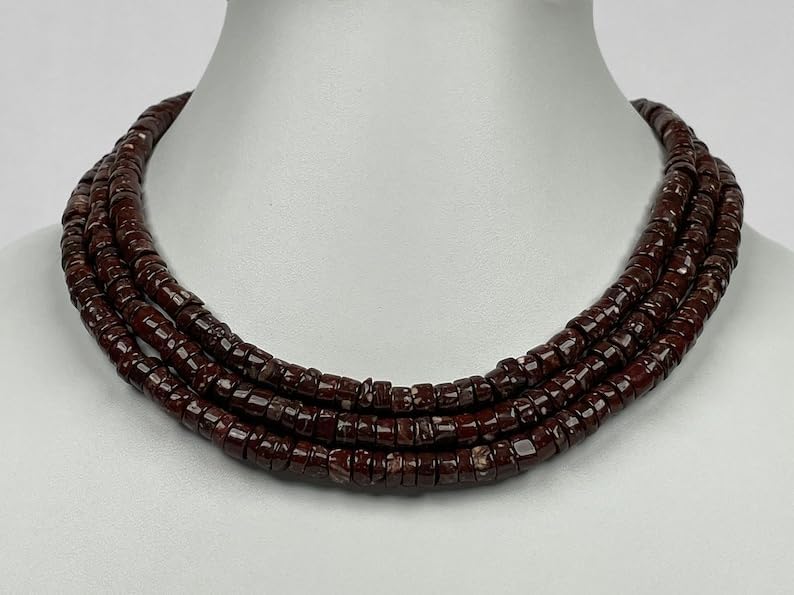 Natural Natural Brown Chert tyre faceted Beads 6×3.5mm 18 inch long string jewelry making gemstone beads for necklace bracelet