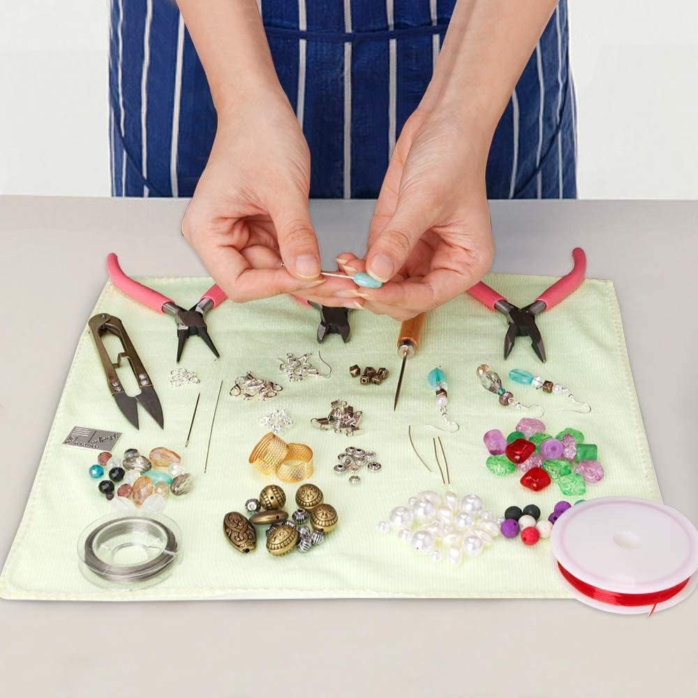 1960PCS Jewelry Making Supplies DIY Kit with Beads Charms Findings Jewellery Pliers Beading Wire for Necklace Bracelet Earrings