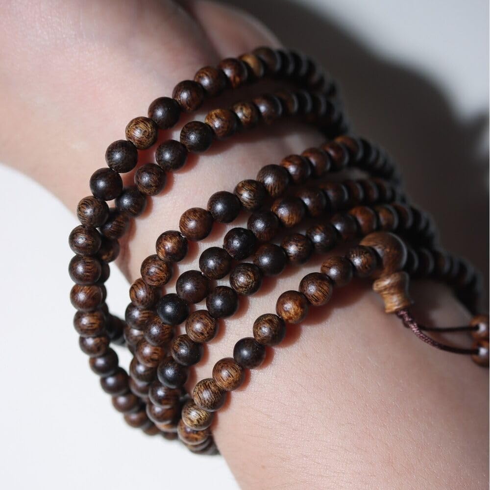 Agarwood 5mm×216pcs Vietnam Nha Trang Agarwood Skewers Beads Rosary Collection Class