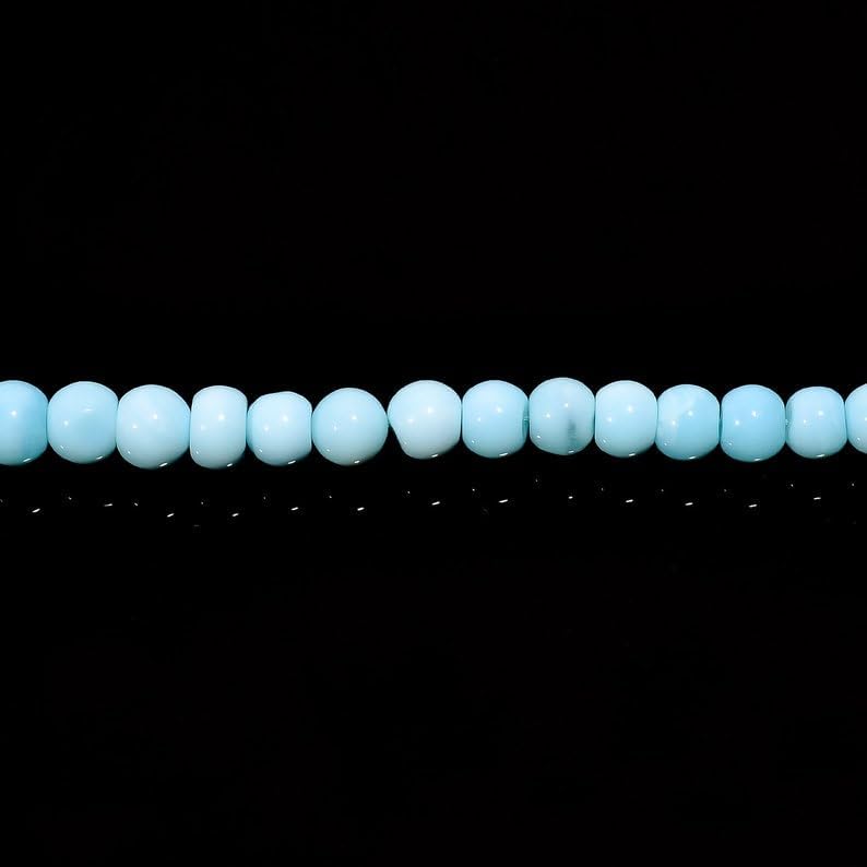 Natural Blue Opal rondelle Smooth Beads 6X5-10X8 mm 16 inch Long String Jewelry Making Gemstone Beads for Necklace Bracelet