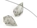 Preciosa 144 Pieces 6x10mm Czech Crystal Drop Pendant Faceted Drop Clear Beads, Crystal Velvet