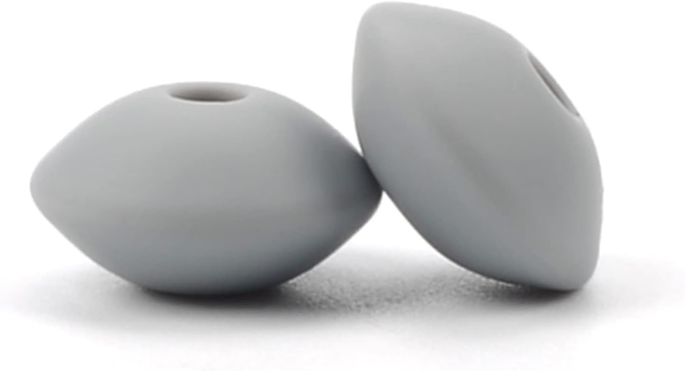 Silicone Beads 12mm 200 Pc for Keychain Making Colorful Shaped Loose Spacer Beads with Large Hole, Abacus Lentil Silicone Beads Bulk for Jewelry Making DIY Necklaces Bracelets Crafts (Pastel Blue)