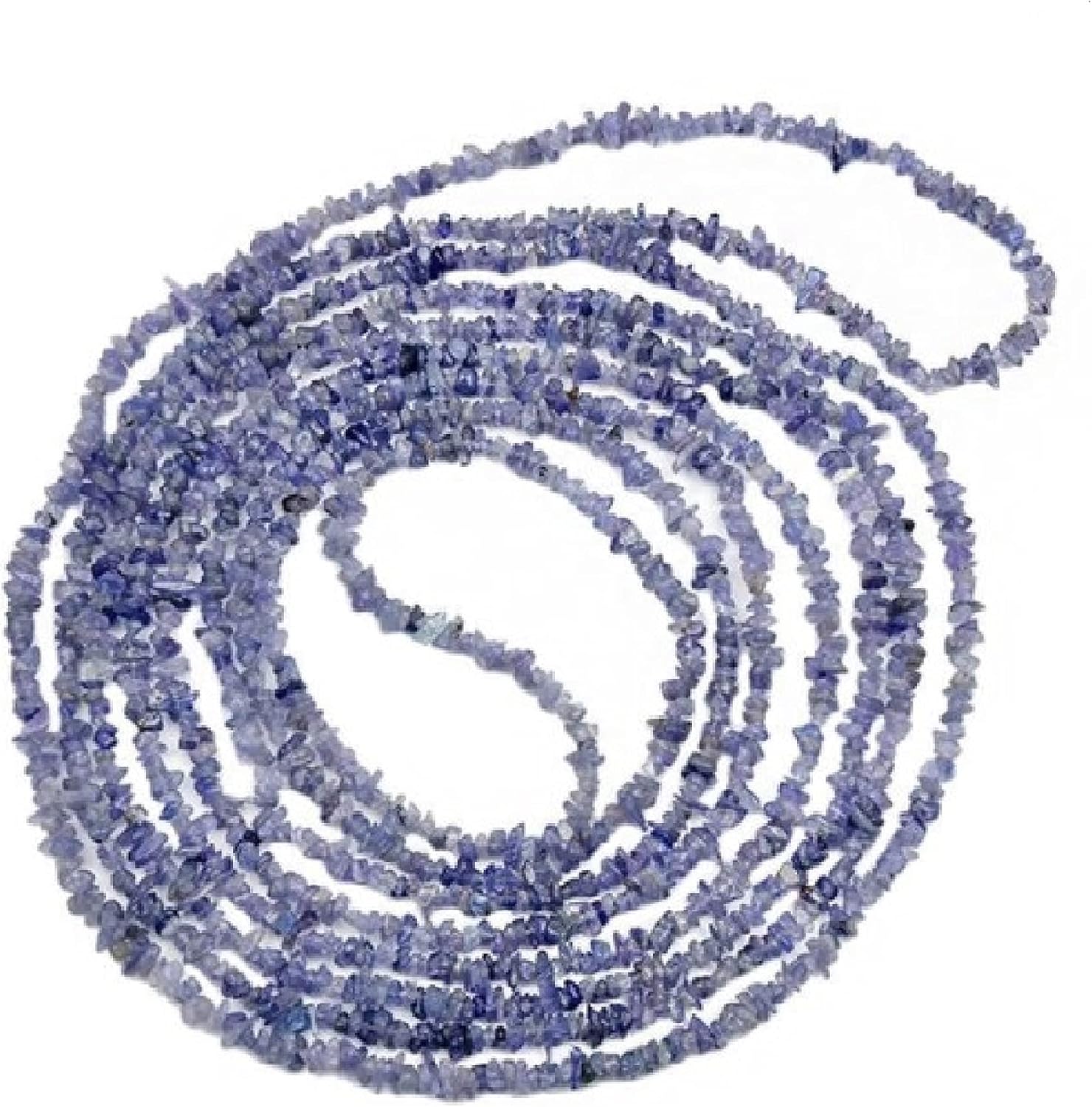Natural Tanzanite Chips Beads Strand 320 Ct, Free Form Gravel Uncut Pack of 5 Strand 100