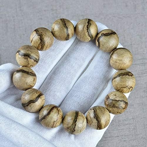 GLW Tarakan Genuine Natural Wild Agarwood Aloewood MALA Prayer Beads 16mm # 4705