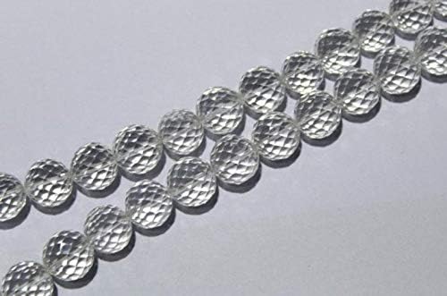 crystal concave cut round beads, ball beads, ball shape faceted beads, gemstone, approx size 11 to 12 mm, 12