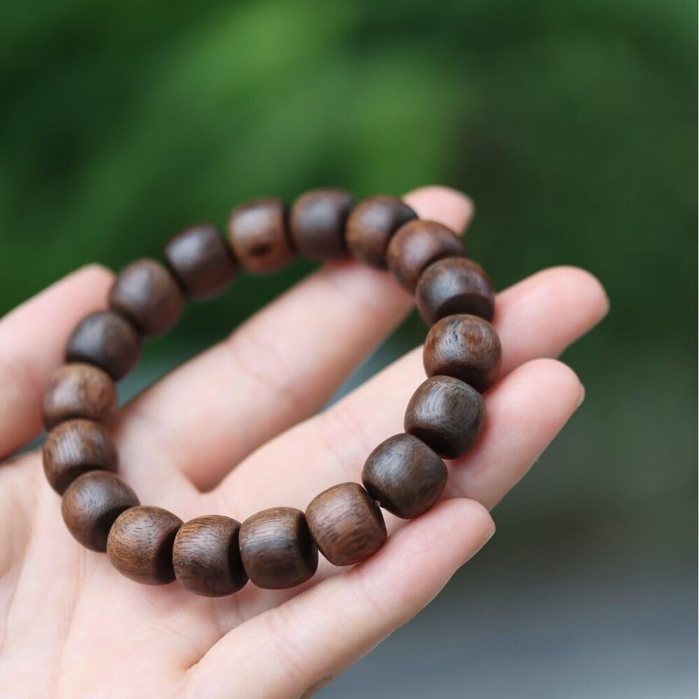 Agarwood 10 * 12mm*19pcs agarwood String Old Huian Old Type Beads Buddha Beads Rosary Beads