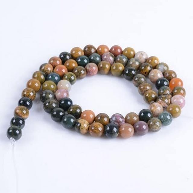 6mm Ocean Agate Round Ball Loose Gemstone Beads 16