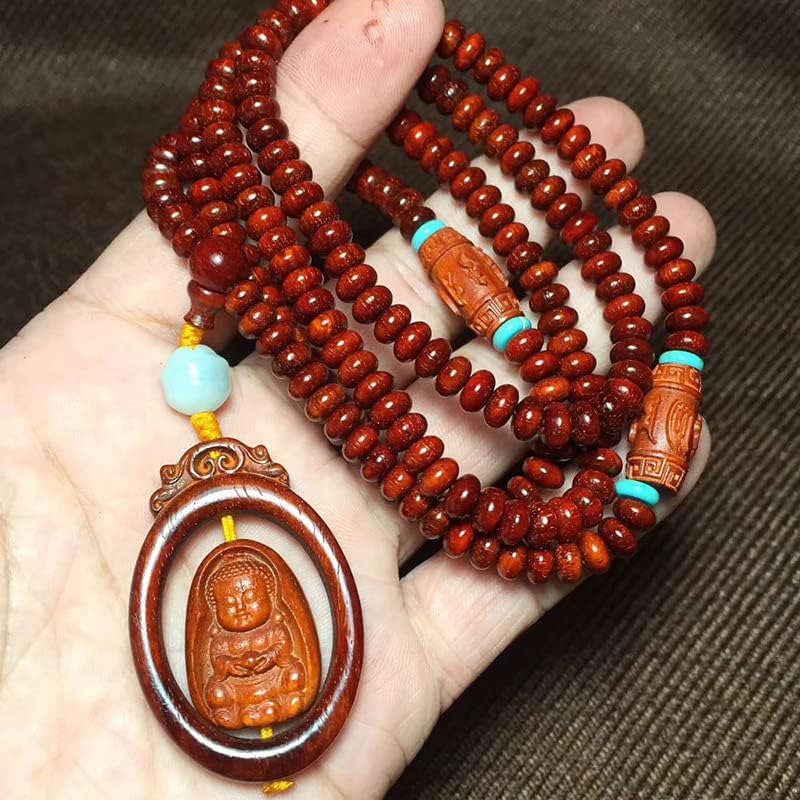 印度小叶紫檀【小沙弥算盘珠】4 * 6配0.8三通佛珠和手链手串(小叶紫檀小沙弥算盘珠)