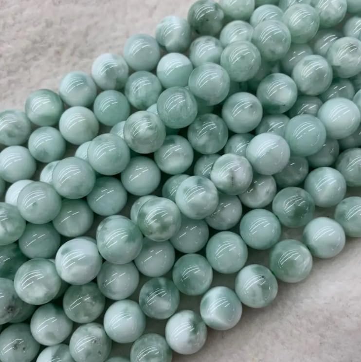 Round Green Natural Gemstone DIY Loose Beads for Jewelry Making