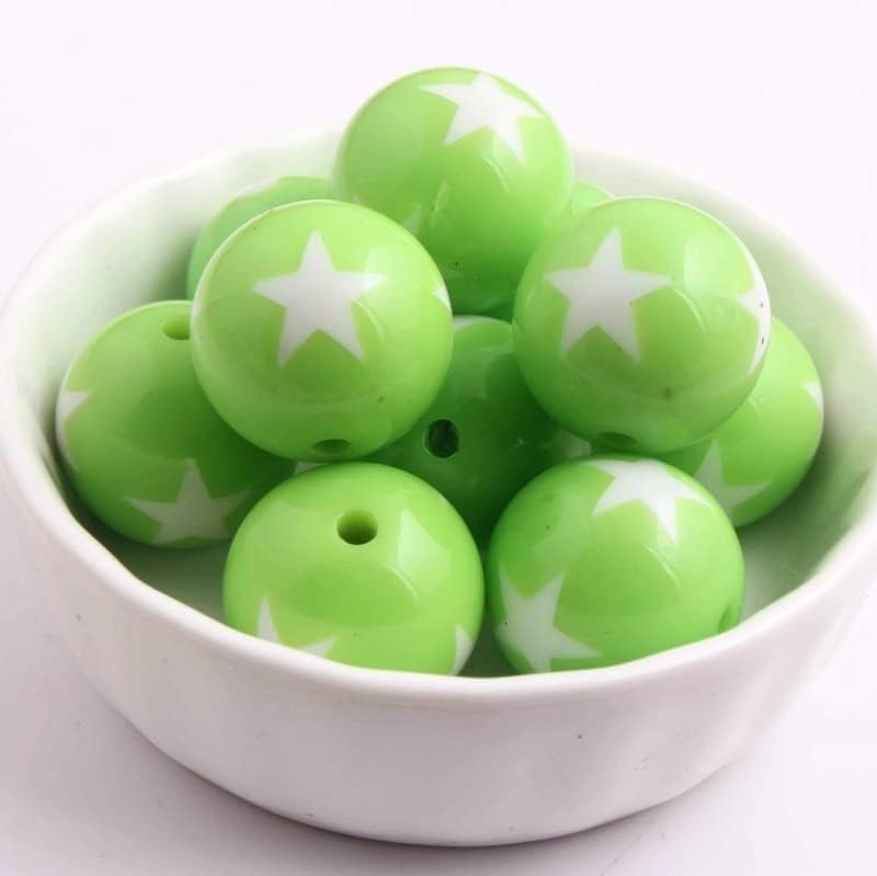 Davitu Kwoi Vita Acrylic Star Beads for Chunky Kids Fashion Jewelry 12MM 16MM 20MM|Acrylic Star Beads|Fashion beadsbeads Fashion - - (Color: Yellow, Item Diameter: 12mm 500pcs per Bag)