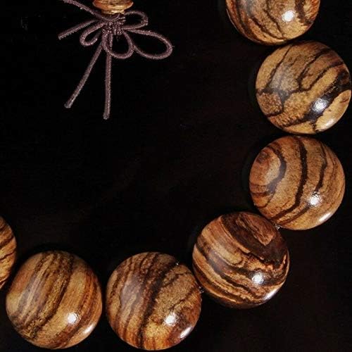GLW Indonesia 18mm Natural Agarwood Aloewood Mala Meditation Prayer Beads #1190