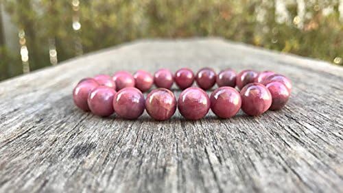 JEWELZ rhodonite bracelet 10-11mm grade russian pink red rhodonite beaded gemstone bracelet stack bracelet unisex bracelet gift bracelet