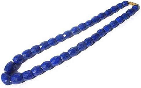 Full 16 Inches Strand. - AAA Natural Undyed Lapis Lazuli Faceted Puffy Oval or BaHIGHel Beads Size 8x7.5-11x9mm Code-HIGH-41228