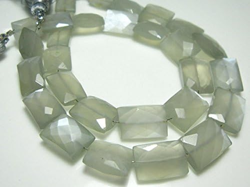 13 inch natural beads strand of 7x9-9x13mm faceted baguette gray moonstone gemstone briolletes beads for DIY jewelry - necklace, bracelet, earring, ring.