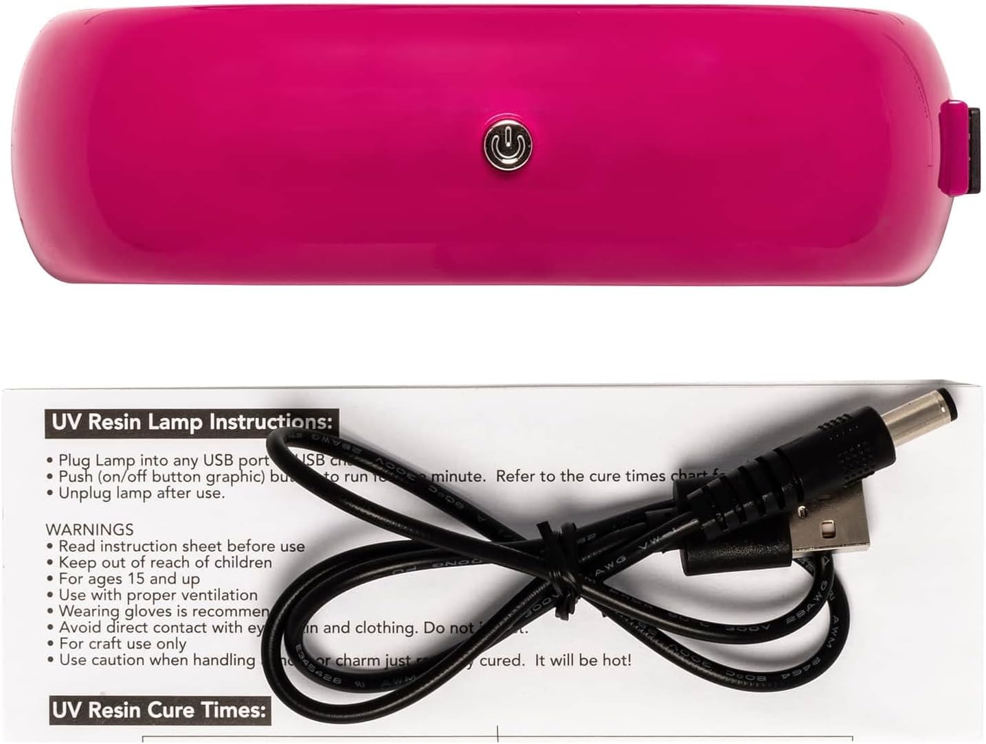 6 Pack: UV Resin Craft Pink Curing USB Lamp