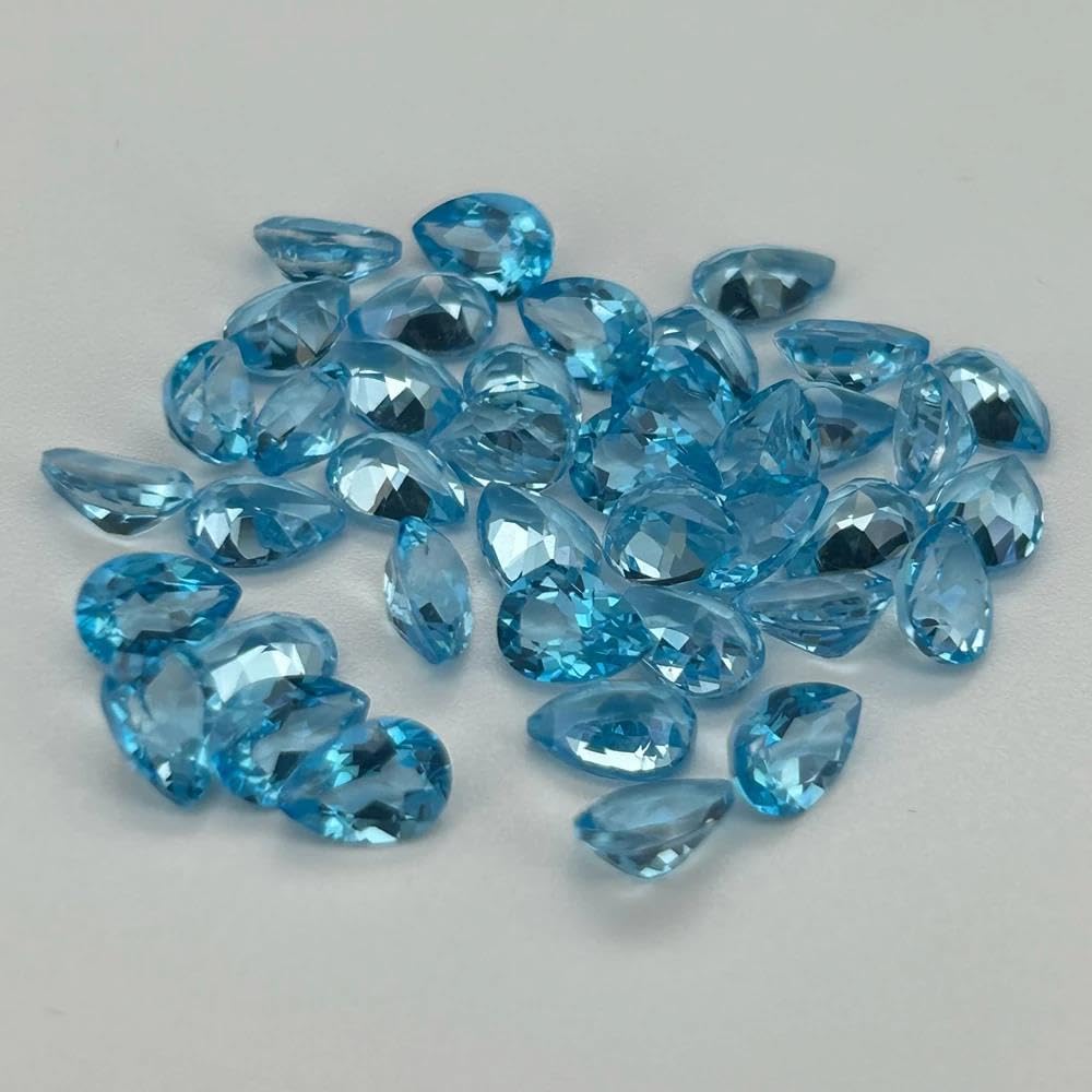 Natural Swiss Loose Gemstone Pear Cut for Jewelry Making