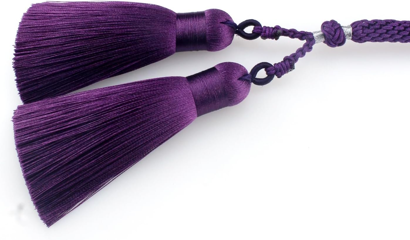 Muslims Islamic Dhikr 33 Tasbeeh Tasbih Prayer Beads, Purple Jade Stone Beads with Tassel