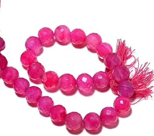 Pink Chalcedony Beads, Rondelle Beads, Faceted Gemstones, 7-9mm 9 Inch lot of 5 Strands Chik-STRD- 92578