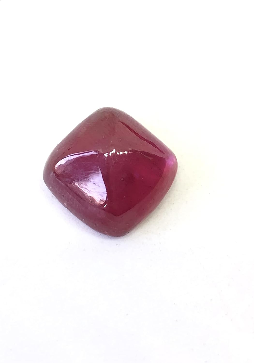 15.70 Ct Sugar Loaf Ruby Cushion Shape Cabochon Size 13 mm AAA Quality Pyramid Cabochon Loose Gemstone Best For Making Pendant, Ring Jewelry